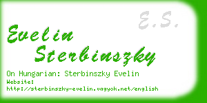 evelin sterbinszky business card